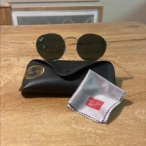 Ray-Ban RB3447 Round Evolve Sunglasses with Gold Frame